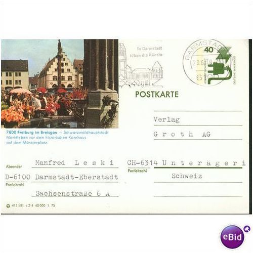 Germany postcard 1978 - 7800 Freiburg in Breisgau