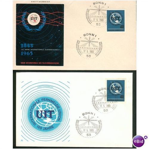 Germany FDC 1965 - SG 1397 - UIT 100 Jahre Inter Zusammenarbeit