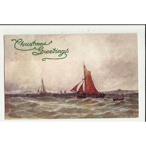 9053 COASTING VESSELS Off Deal Tuck Oilette Postcard