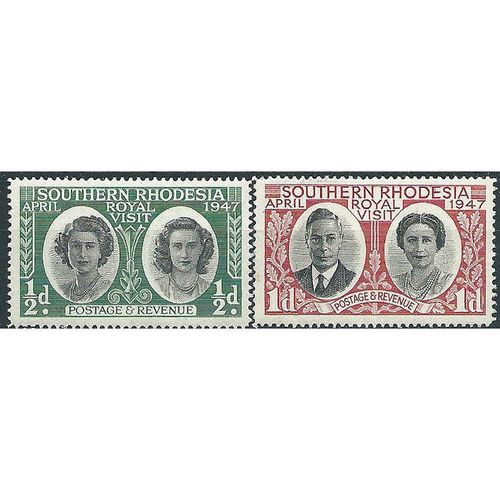 Southern Rhodesia 1947 Royal Visit Set SG62-63 Unmounted Mint ... .