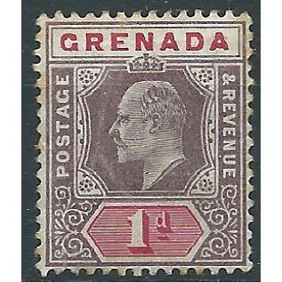 Grenada 1902 SG58 1d Dull Purple & Carmine (slight toning) Mounted Mint....