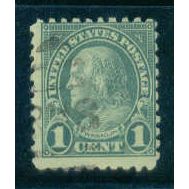 Used 581 1c Benjamin Franklin Average A16233