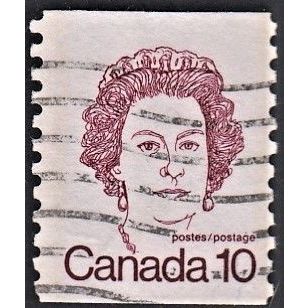 CANADA, 1976 10c ERII coil, SG 711 (Scott #605), used
