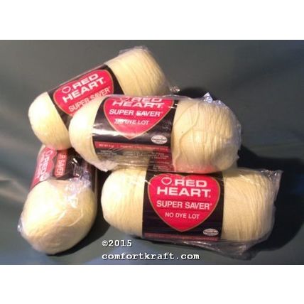 Red Hear Super Saver 4-py Pale Yellow 322 Knit and Crochet Yarn