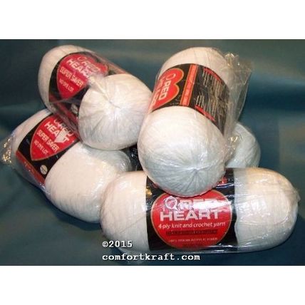 Red Heart Super Saver White 316 Worsted Weight Yarn