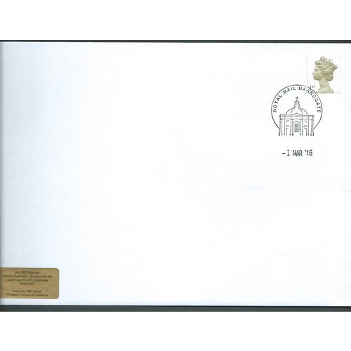 2016 1ST 'OLIVE GREEN' ROYAL MAIL HARROGATE ' PMK COVER (EBIDPACK3835)