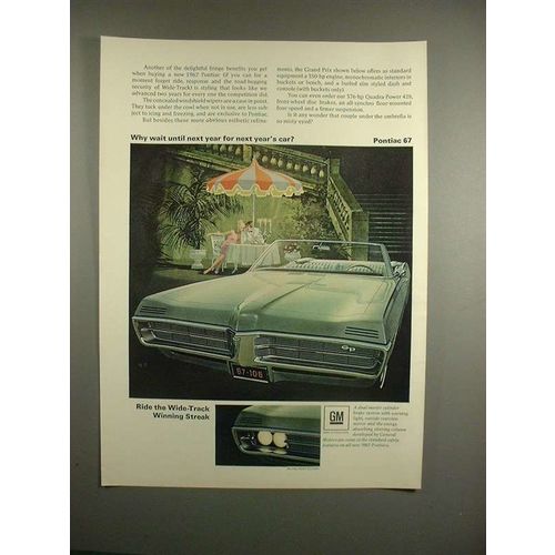 1967 Pontiac Grand Prix Car Ad - Why Wait?