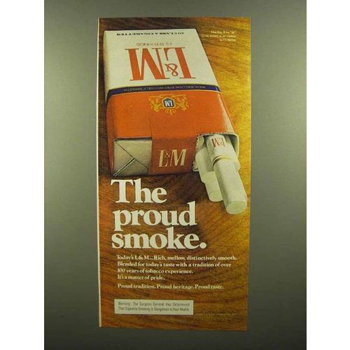 1975 L&M Cigarettes Ad - The Proud Smoke