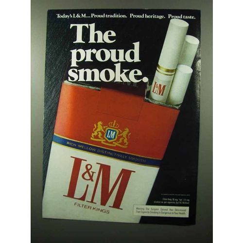 1975 L&M Cigarettes Ad - Proud Smoke