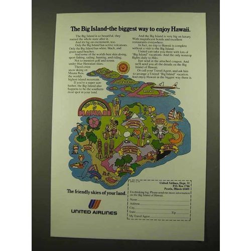 1975 United Airlines Ad - The Big Island