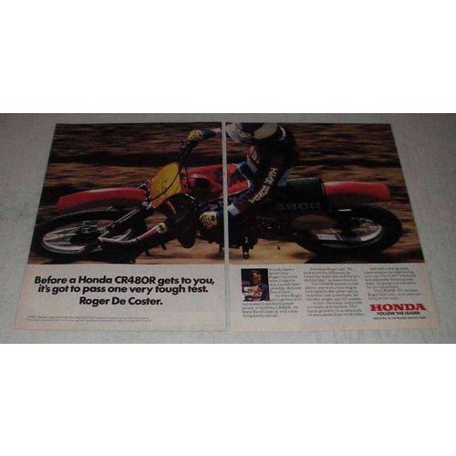 1981 Honda CR480R Motorcycle Ad - Roger De Coster