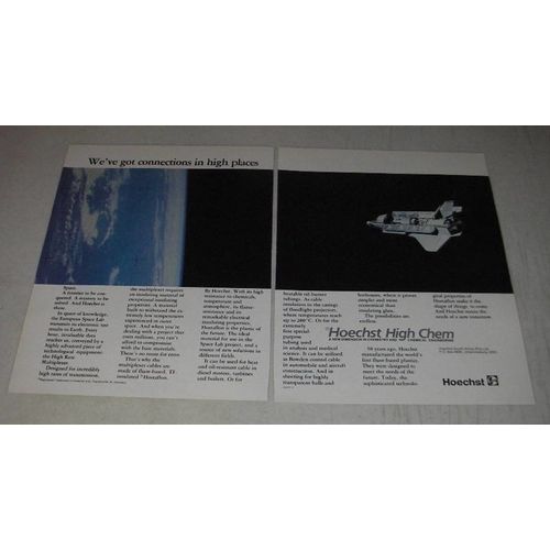 1986 Hoechst High Chem Chemistry Ad - We've got connections in high places