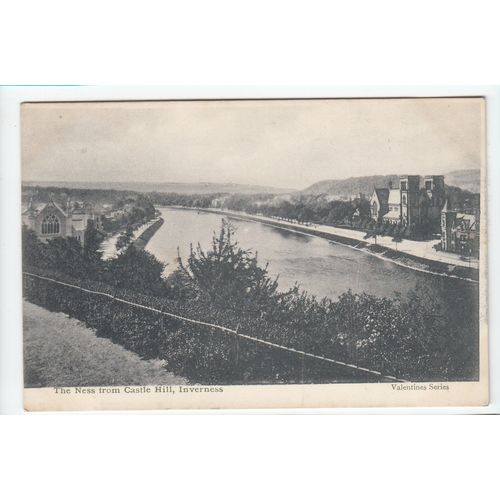 The Ness from Castle Hill Inverness Postcard V13
