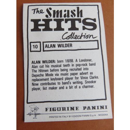 Smash Hits 1984 Panini Sticker No 10 Alan Wilder