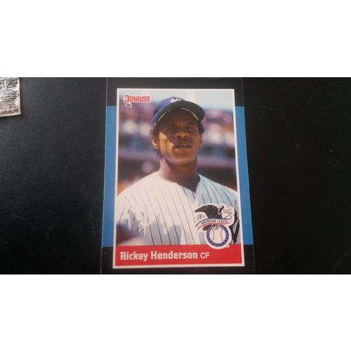 1988 Donruss All-Stars Card # 04 Rickey Henderson Excellent (5) New York Yankees