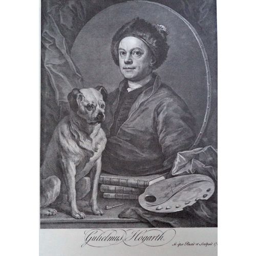 Hogarth Portrait Antique Engraving Print Poster satire cartoon wall art decor