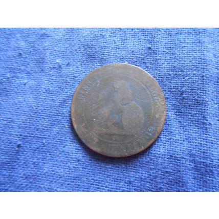 1870 SPAIN 10 CENTIMOS COIN.