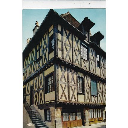 Marcigny Maison Bois France Postcard posted 1988 VGC