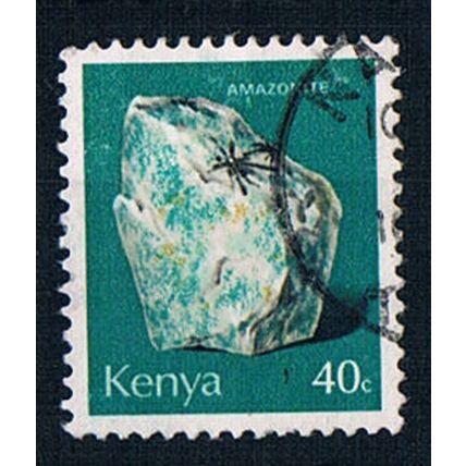 Kenya 1977 SG110 Minerals Amazonite 40c Used Stamp