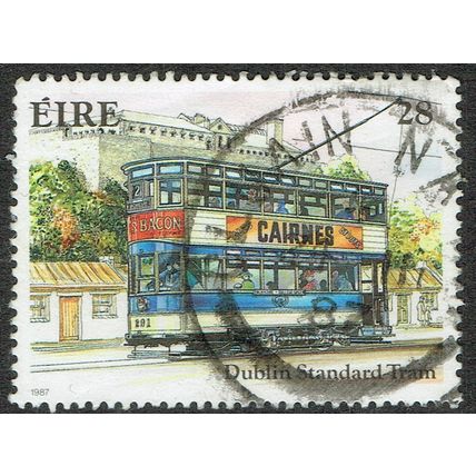 Ireland 1987 Irish Trams 28p Multicoloured SG659 GU