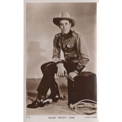 Allan Rocky Lane Cowboy Film Movie Picturegoer Rare Postcard