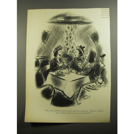 1954 Cartoon by Whitney Darrow, Jr. - My first husband and I tried
