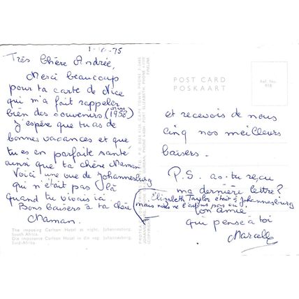 Johannesburg Carlton Hotel South Africa Postcard used corner crease
