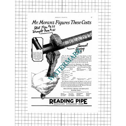 Mr G Moranz Mercy Hospital Chicago Reading Iron Company - 1926 Advert / Print