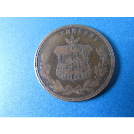 1864 GUERNSEY EIGHT DOUBLES FREE POST.