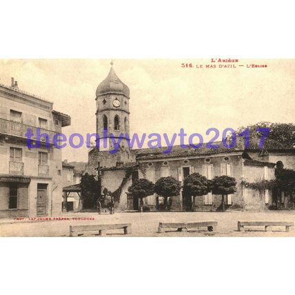 Le Mas D'Azil (Ariege), L'Eglise, France, Postcard, 1900/10s