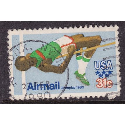 United States Postmark Bronx New York 1980 High Jump 31c VGC