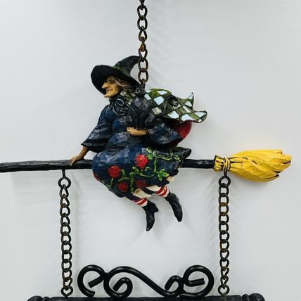 Jim Shore Heartwood Creek Witch Wind Chime Halloween Figurine Rare 2006