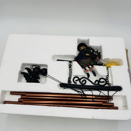 Jim Shore Heartwood Creek Witch Wind Chime Halloween Figurine Rare 2006