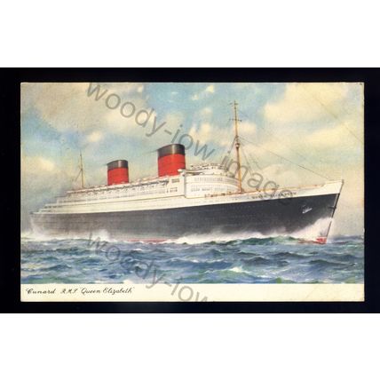 LS2727 - Cunard Liner - Queen Elizabeth - - bt.1940 - Artist - U/K - postcard