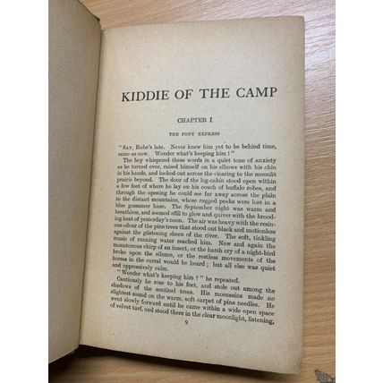 1919 ROBERT LEIGHTON "KIDDIE OF THE CAMP" PRAIRIE WESTERN FICTION BOOK (P4)