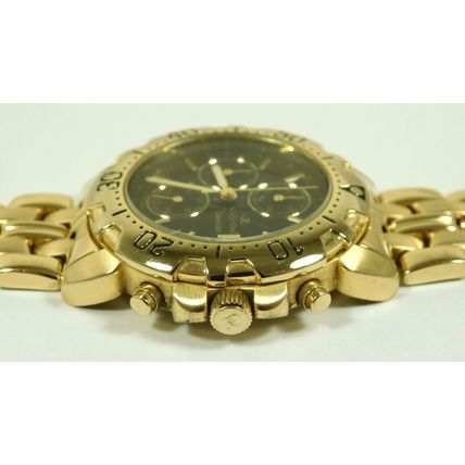 Working Oskar Emil Caesium Quartz 23ct GP Chronograph Wristwatch Ltd Edition