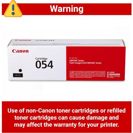 Canon 054 Genuine Black Toner Cartridge Compatible with Lbp622Cdw, Lbp623Cdw, Mf