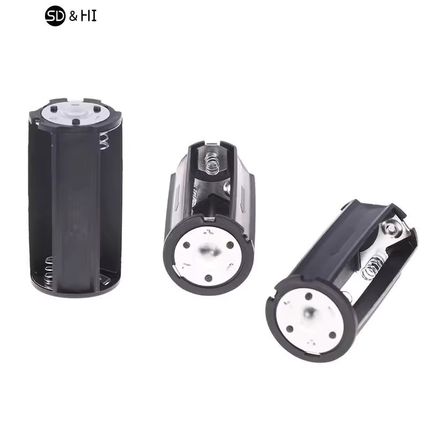 Qty 3 AA To D SERIES Battery Converter Holder Adapter Box Case usb rechargeable