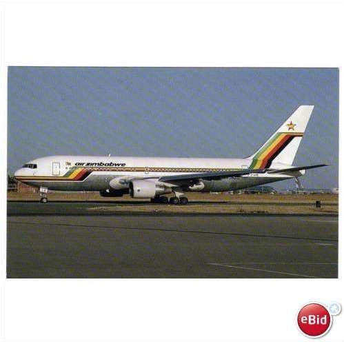 AIR ZIMBABWE BOEING 767 2NO AIRCRAFT POSTCARD A11749