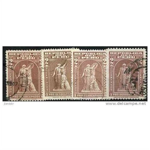 1938/1962 4 different values - #205 fine used (o)