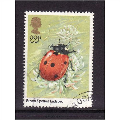 GREAT BRITAIN 1985 SG1278 22p INSECT SEVEN SPOTTED LADYBIRD FINE USED