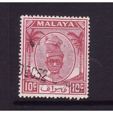 MALAYSIA / PERAK 1950 SG 136 10c PURPLE FINE USED