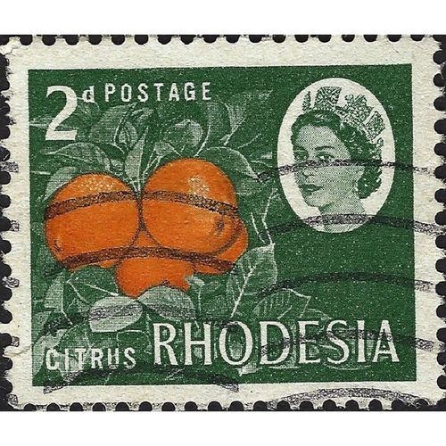 RHODESIA, FRUIT, Citrus, green 1966, 2d, #4