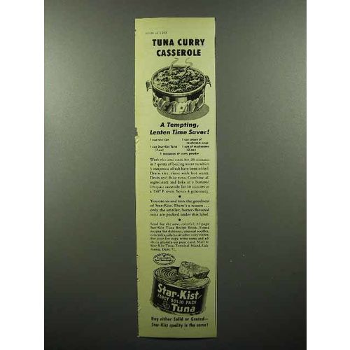 1948 Star-Kist Tuna Ad - Tuna Curry Casserole