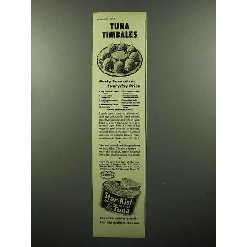 1948 Star-Kist Tuna Ad - Tuna Timbales