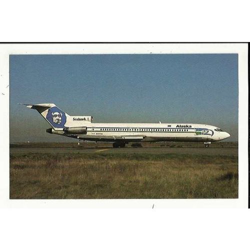 Aviation ALASKA/SEAHAWK I BOEING 727-2Q8 Postcard by AeroGem (0402)