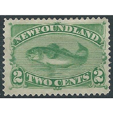 Newfoundland 1882 SG46 2c Yellow-Green Mounted Mint. . ..