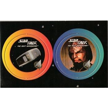 STAR TREK TNG ' POGS ' 2 set card # 57 and 8 (1994)