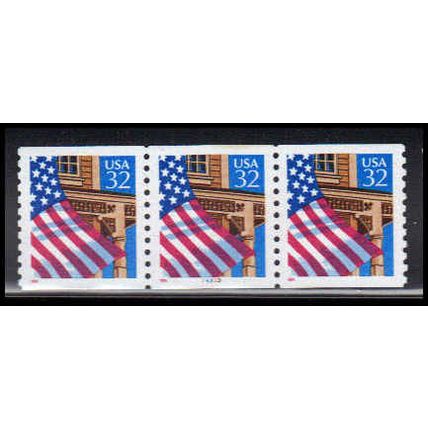 2913v 32c U.S. Flag Over Porch Very Fine MNH LGG PNC 34333/3 PA3482