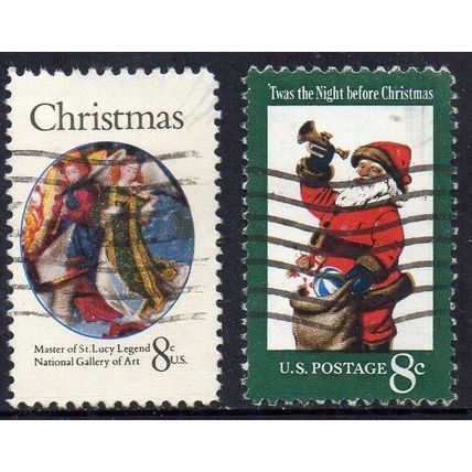 USA 1972 Christmas 2 x 8c Used